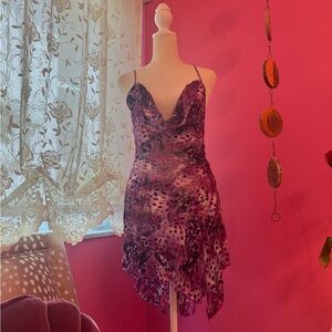 Vintage Shirley of Hollywood leopard slip dress.